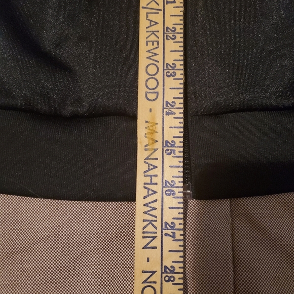 Vintage Adidas Track Jacket Size S Y2k Glossy Black White Stripes Zip Pockets - Picture 7 of 8